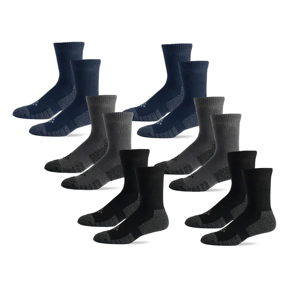Grandview Hosiery LLC Flow Cushion High Impact Crew Socks 10-14.5 | Maximum Impact Comfort for Active Men - main product image