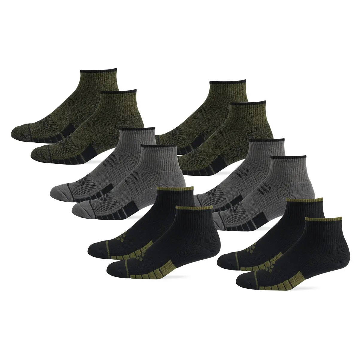 Grandview Hosiery LLC Flow Cushion High Impact Quarter Sock Large 10-14.5 | Impact Protection & Comfort - main product image