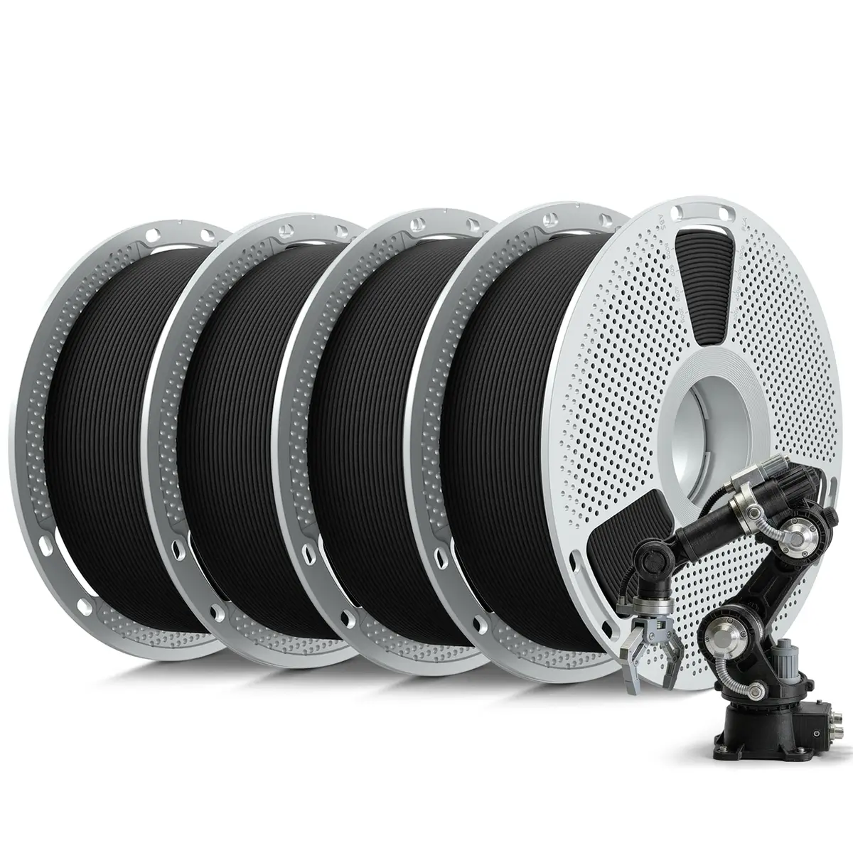 SUNLU Nylon PA6-CF & PA12-CF Carbon Fiber | Reinforced Nylon Filament for 3D Printing (4xBlack) - main product image