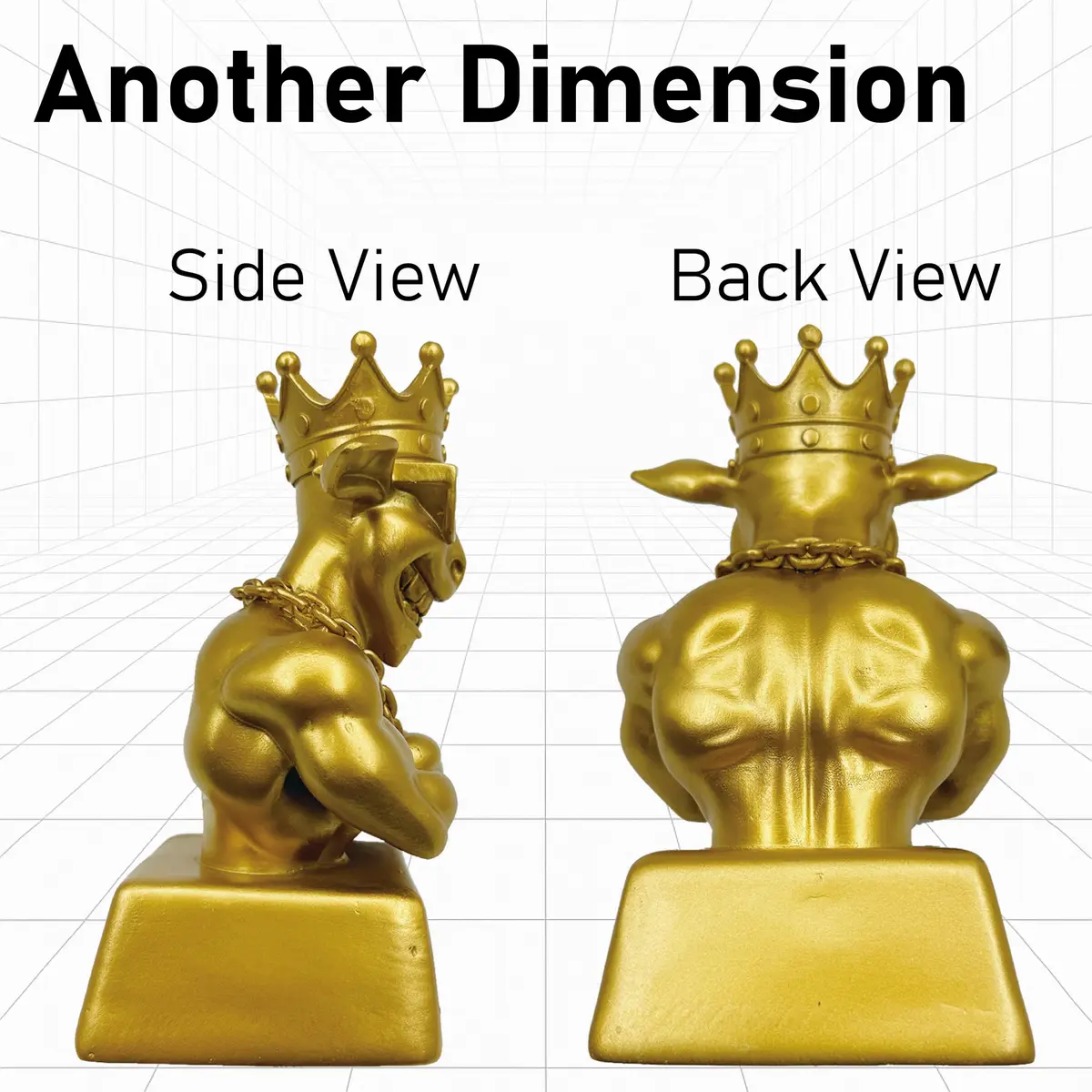 Mascotwish Muscle Goat Trophy – 9" G.O.A.T. with Muscle Resin Award for Fantasy Football, Office Desk, Best Player Trophy - view 4