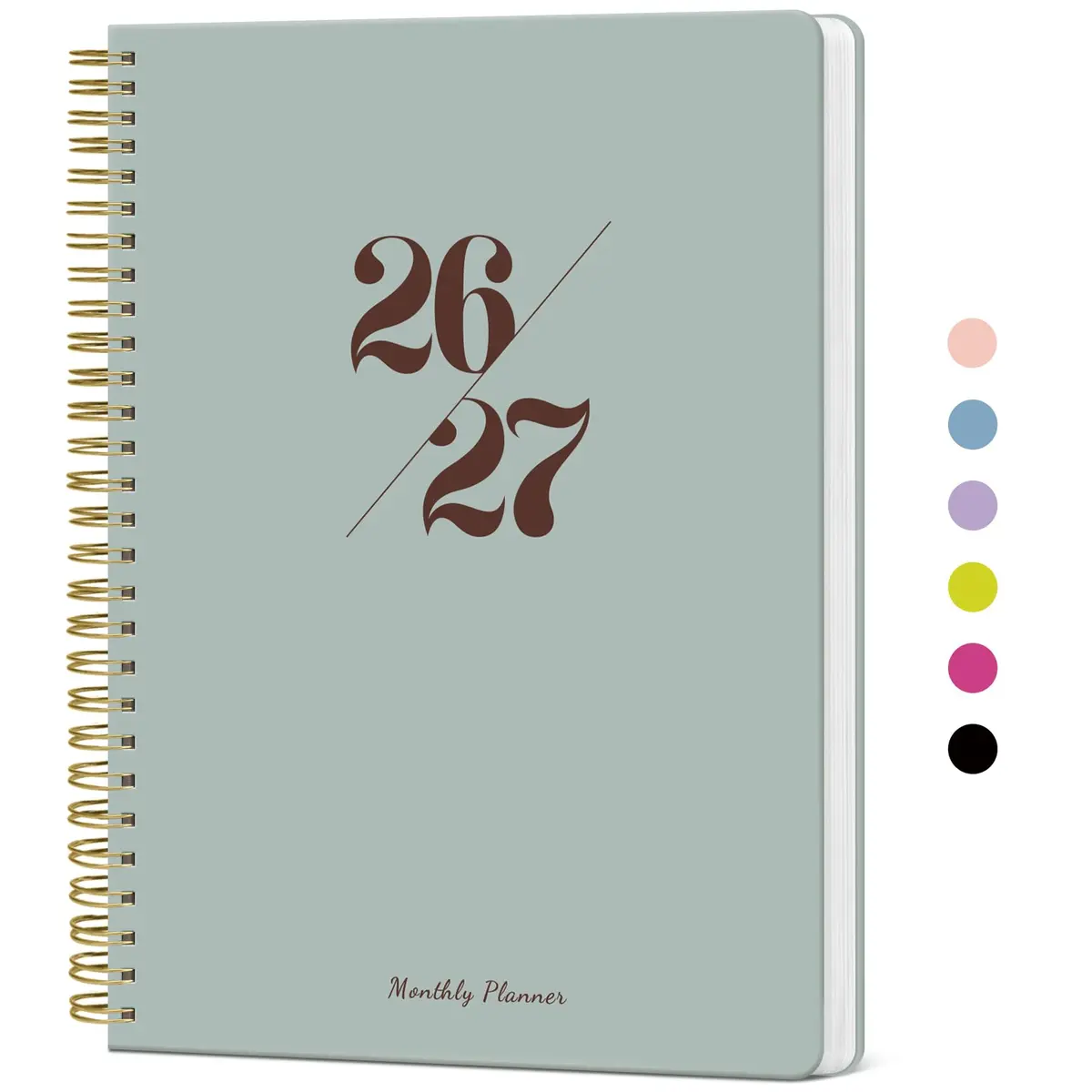 Taja Monthly Planner 2026-2027 7x10 inches | 18 Months Calendar, Jul 2026-Dec 2027, Dusty Blue - main product image
