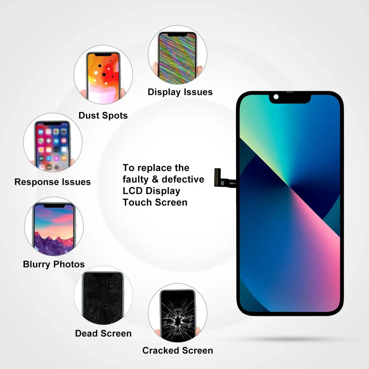 LL TRADER 6.7" iPhone 13 Pro Max Screen Replacement FHD LCD Display with Repair Kit - view 4