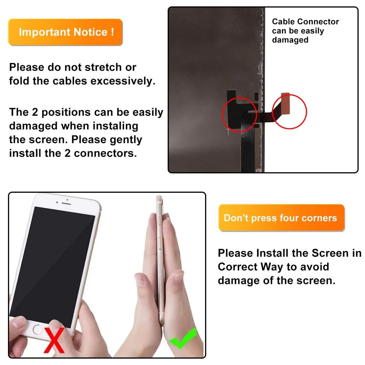 LL TRADER iPhone 14 Screen Replacement 6.1" FHD LCD Display with Repair Kit - view 6