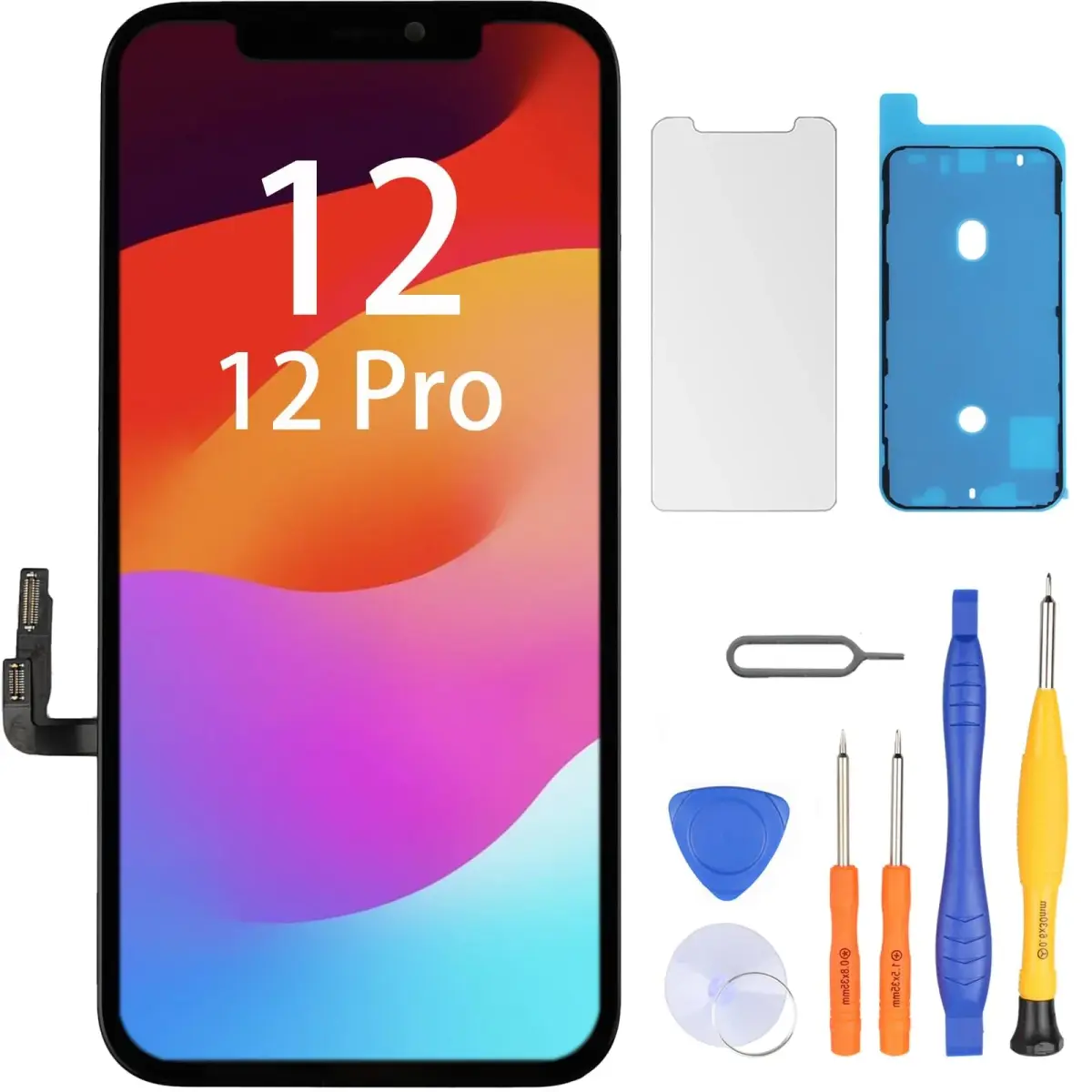 LL TRADER Screen Replacement for iPhone 12/12 Pro 6.1" FHD with Repair Kits | FHD Display Assembly - main product image