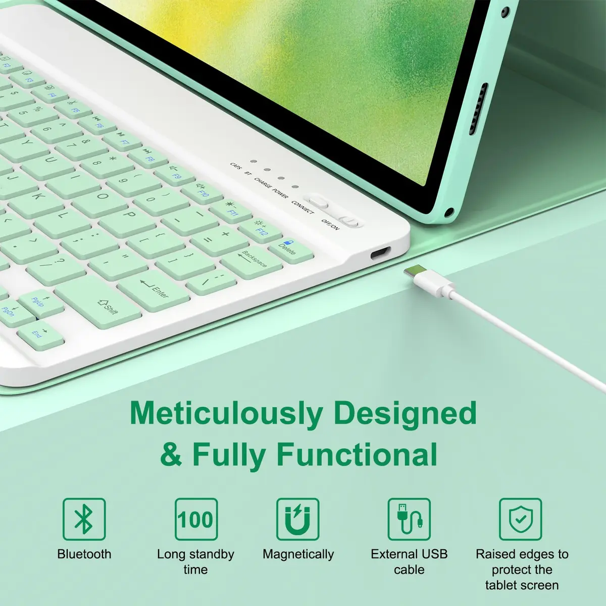 MMK Keyboard Case for Samsung Galaxy Tab A9+ 11 Inch | Detachable Bluetooth Keyboard, Long Battery Life, All-Around TPU Protection - view 6