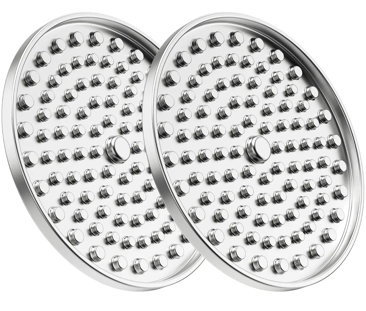 Feedoo Double Wall Stainless Steel Lick Mat for Dogs & Cats, Chew Proof Slow Feeder with Non-Slip Base, 2-Pack (8.26" Diameter) - main product image