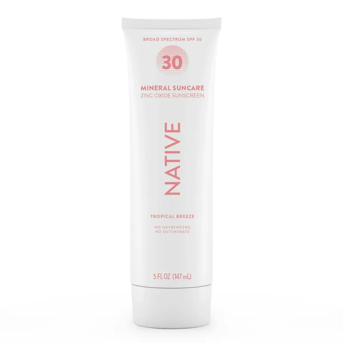 Native Sunscreen SPF 30 Zinc Oxide Lotion 148ml (5 Fl Oz) | Dermatologist Tested for Sensitive Skin - main product image