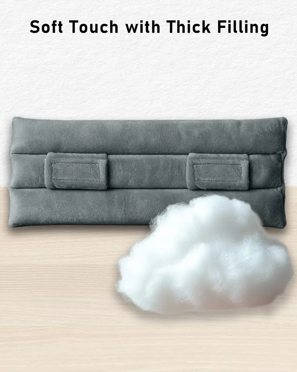 BELINOUS Hysterectomy Seat Belt Pillow Gray | Wider Coverage & Support for Post Surgery Comfort - view 4