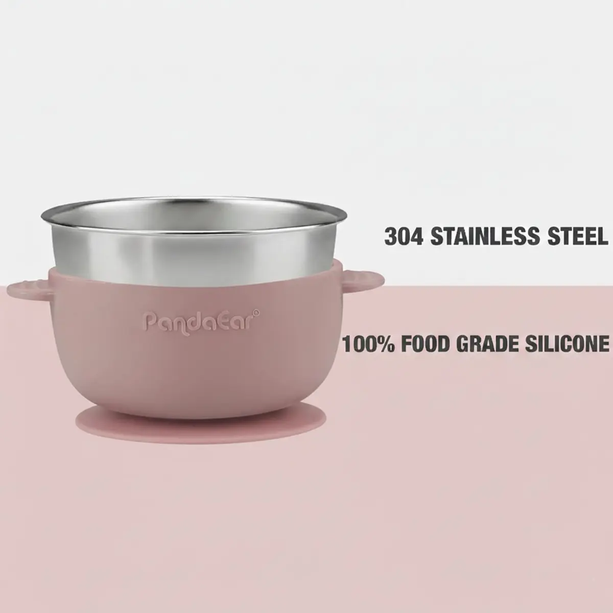 PandaEar 3 Pack Stainless Steel Baby Suction Bowls With Lids | Non-Slip, Shatterproof, Dishwasher Safe - view 5