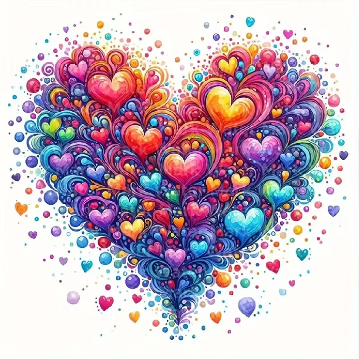 JFYHAB 5D Heart Diamond Painting Kits for Adults | DIY Full Drill Gem Art for Home Decor 12x12inch - main product image