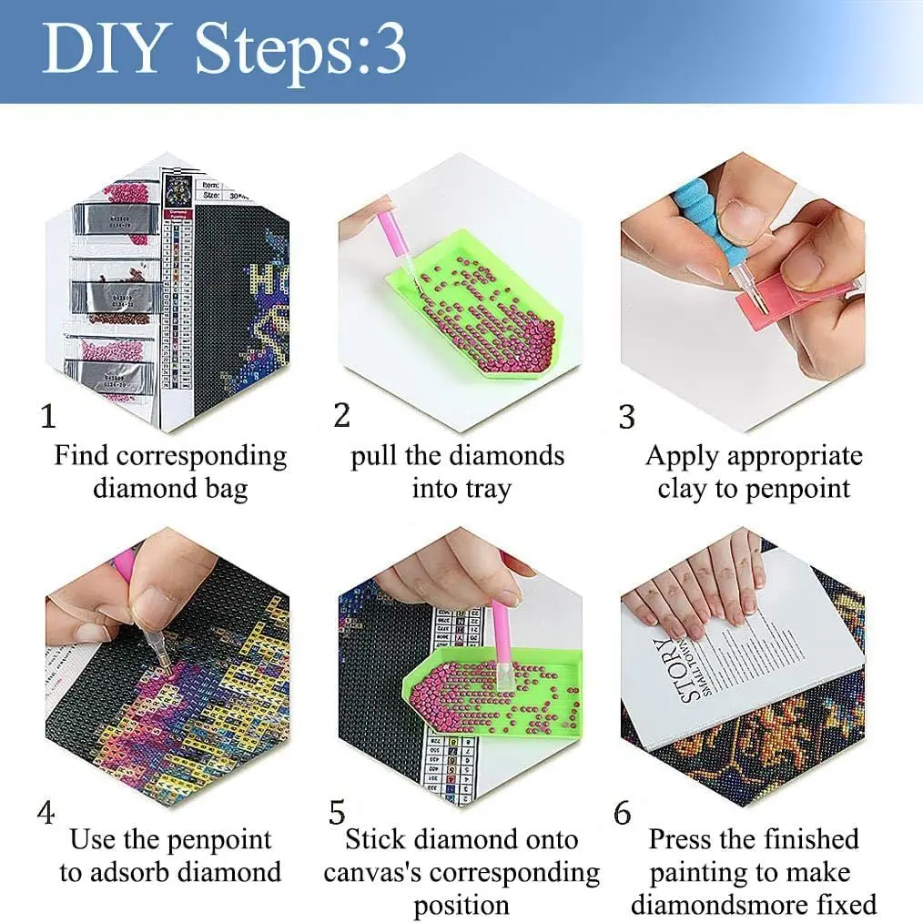 JFYHAB 5D Heart Diamond Painting Kits for Adults | DIY Full Drill Gem Art for Home Decor 12x12inch - view 8