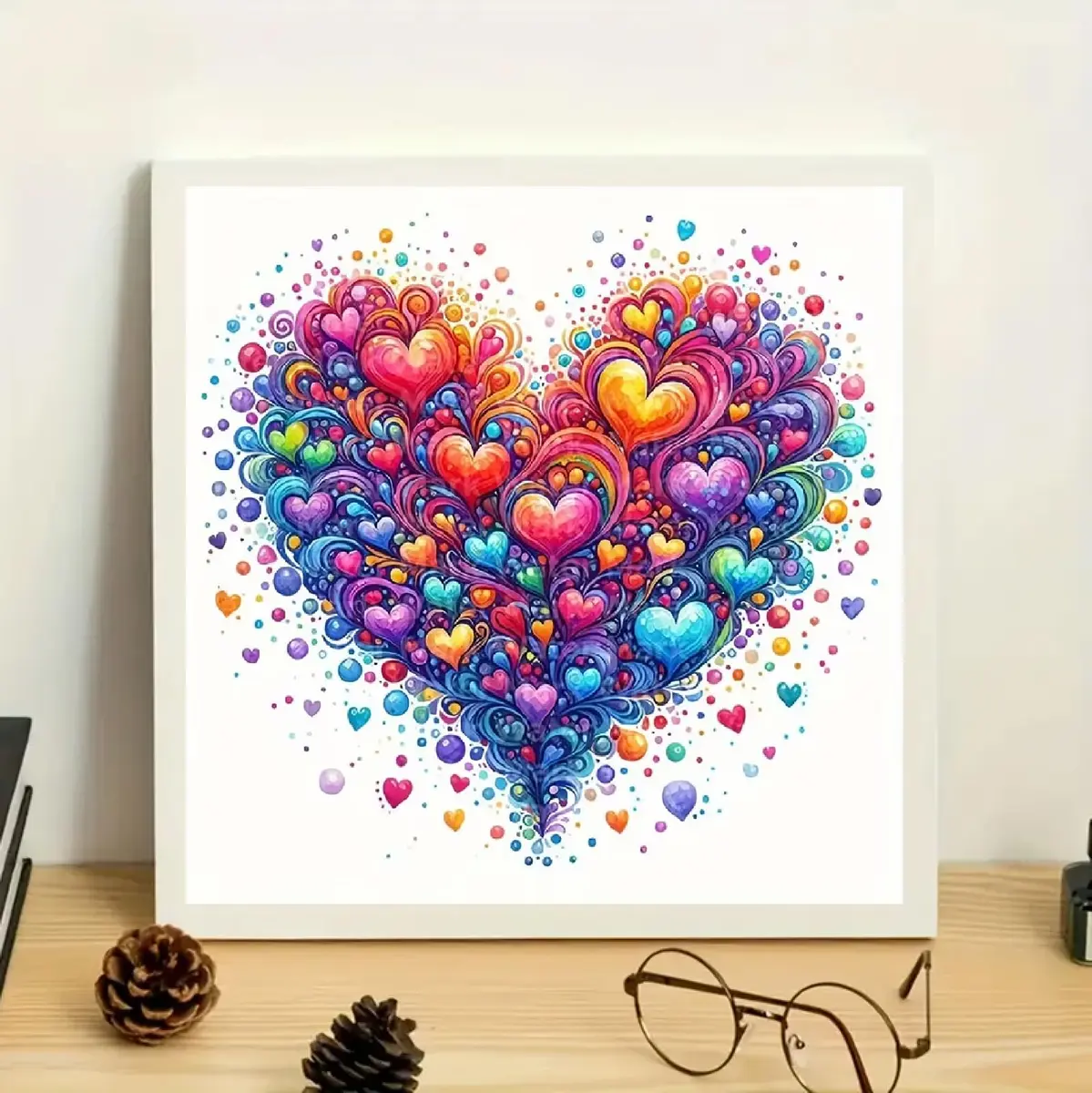 JFYHAB 5D Heart Diamond Painting Kits for Adults | DIY Full Drill Gem Art for Home Decor 12x12inch - view 9