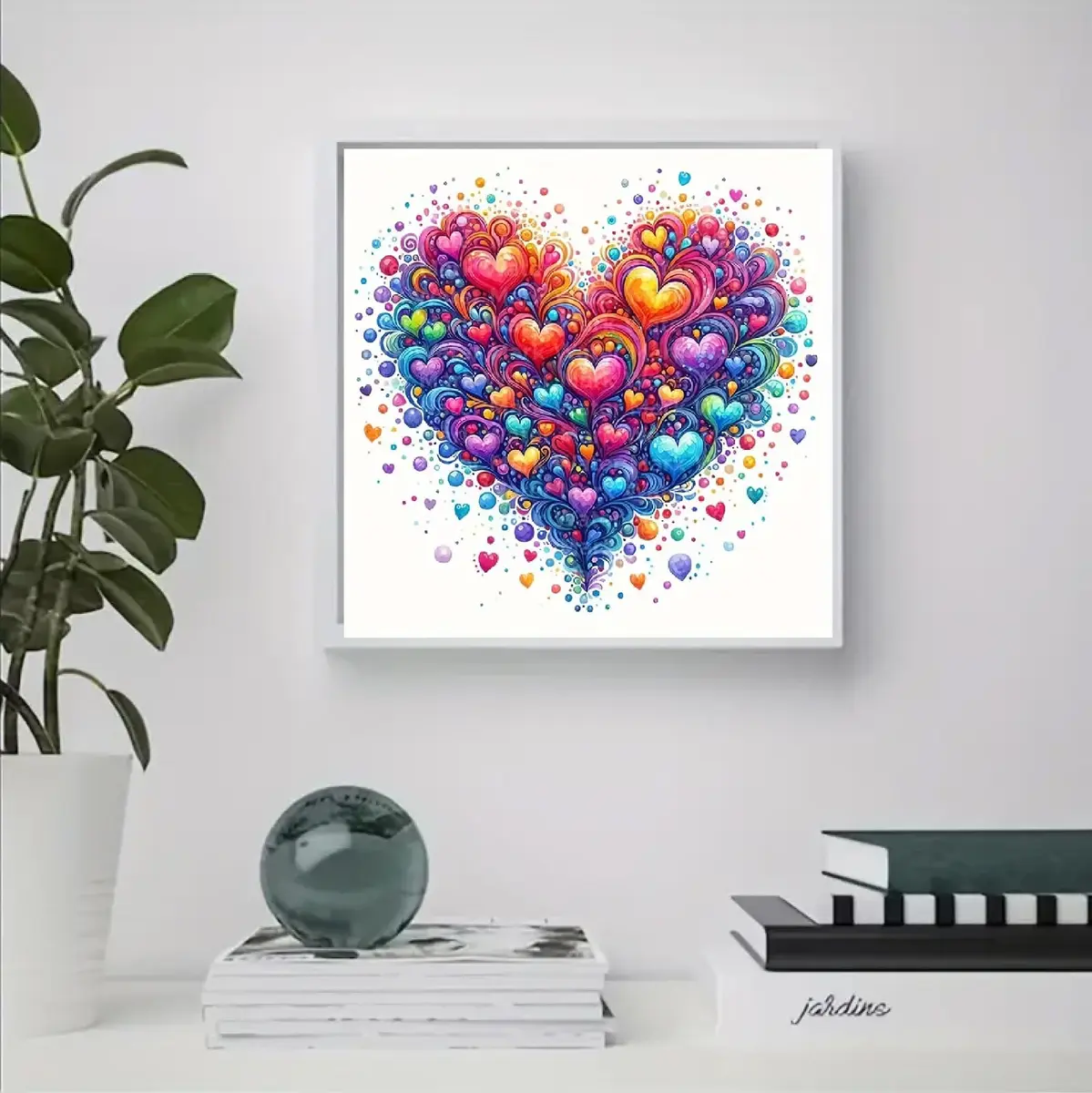 JFYHAB 5D Heart Diamond Painting Kits for Adults | DIY Full Drill Gem Art for Home Decor 12x12inch - view 2