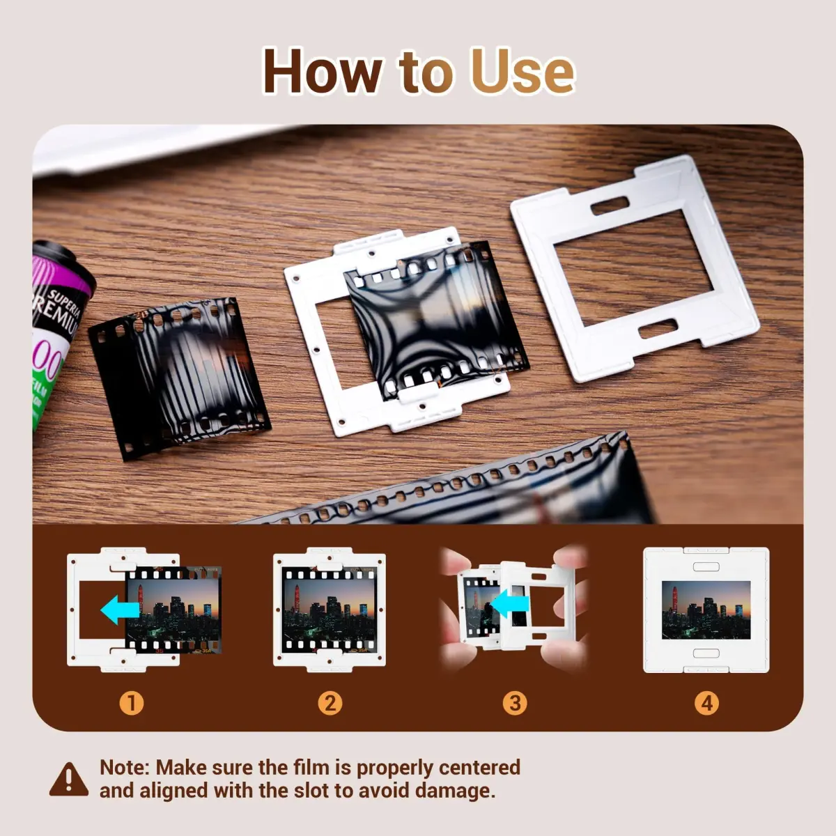 JJC 35mm Slide Film Mounts (25 Pairs, 50 Mounts Total) | Premium Scanning Accessories for Negatives and Slides - view 3