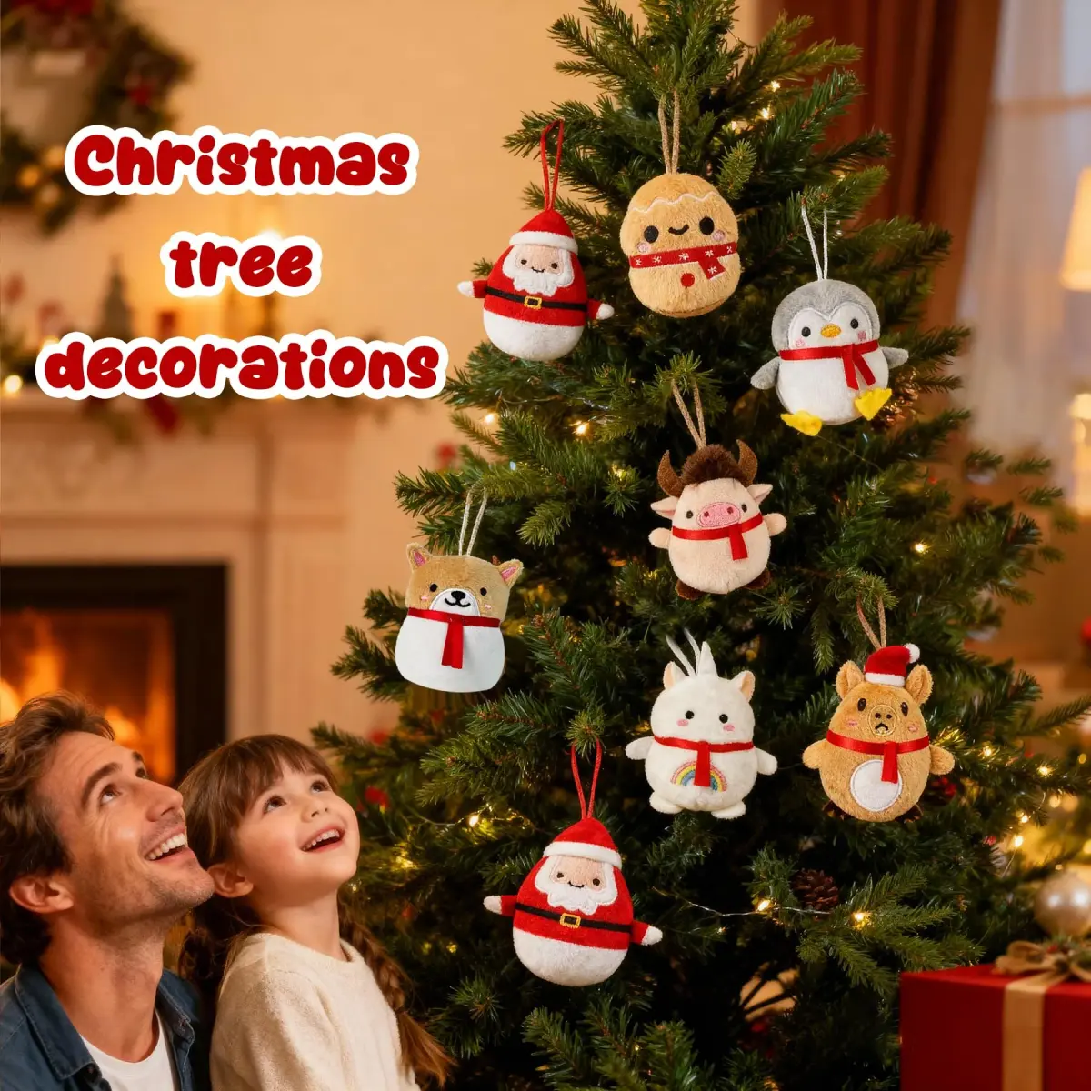 Rdogeia 9 Pcs Christmas Mini Stuffed Animals Toy Set | Festive Plush Figures for Kids 3-10 Years - view 4