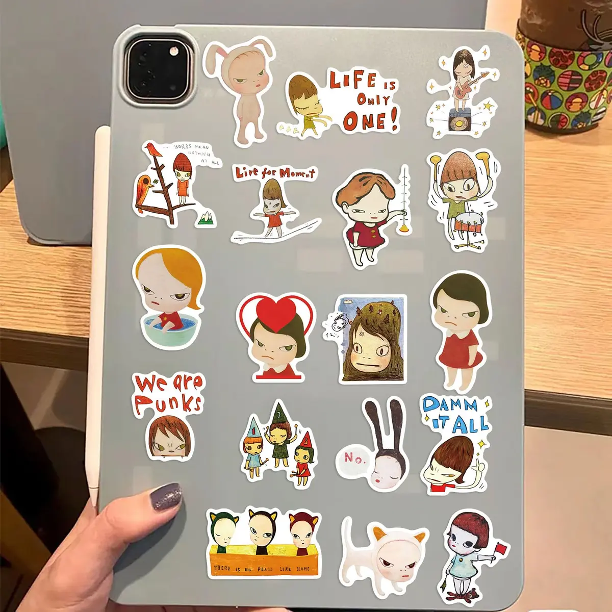 UBOFUGS Yoshitomo Nara Stickers Pack 50pcs | Waterproof Vinyl Decals for Water Bottle, Laptop, Phone, Skateboard, Scrapbooking, Kids Teens Adults Fans - view 6