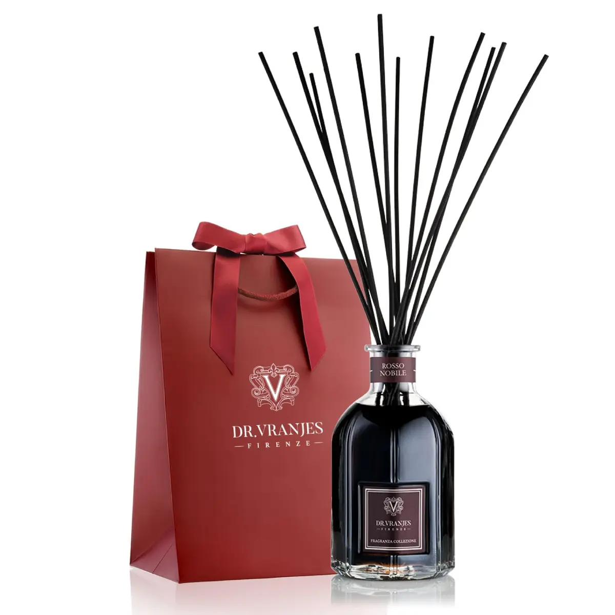 Dr. Vranjes Rosso Nobile 250 ml Reed Diffuser + Elegant Shopping Bag | Italian Luxury Home Fragrance - main product image