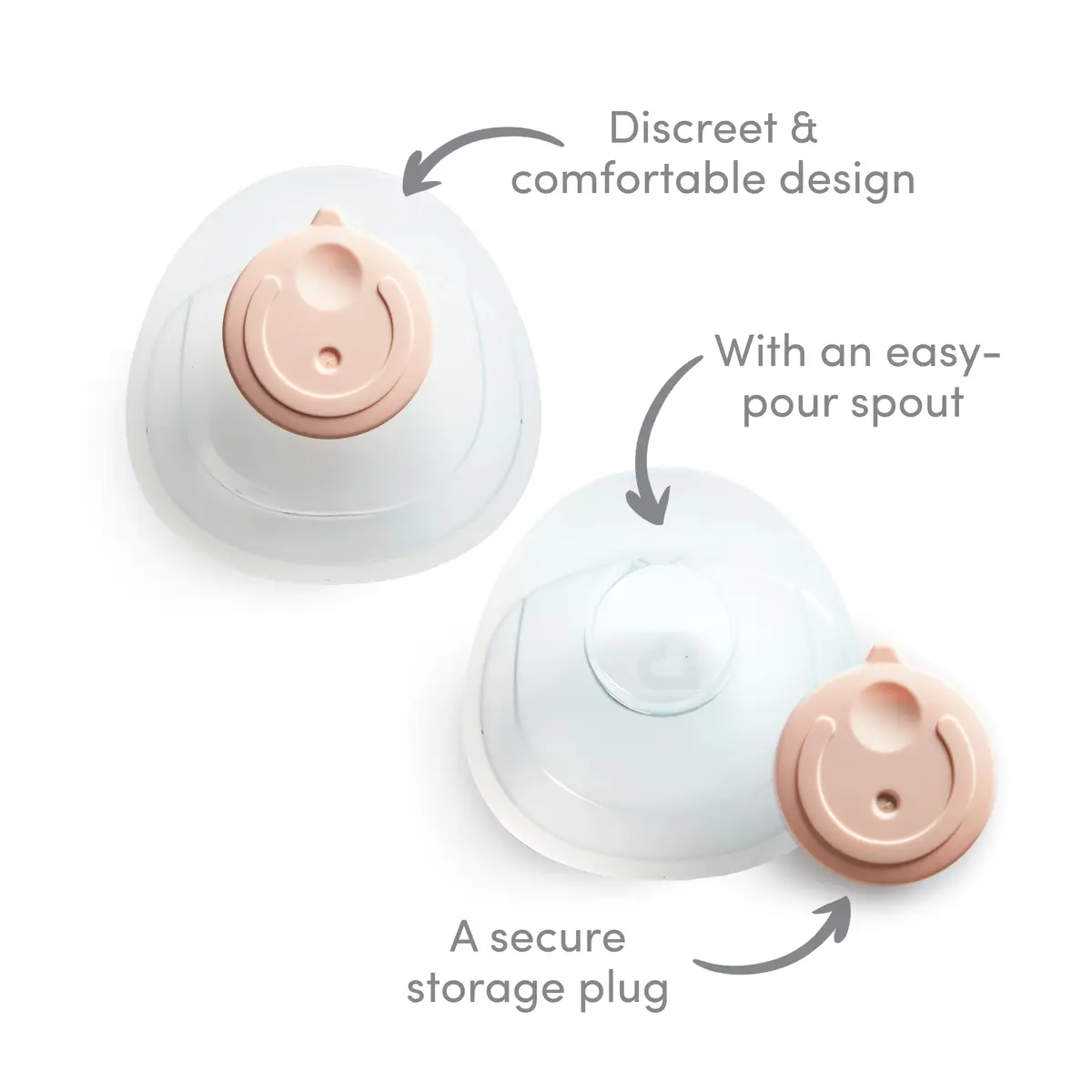 Munchkin Silicone Breast Milk Collector Cups with Storage Plug, 44ml (1.5 Fl Oz) | Discreet & Comfortable Leak Free - view 6