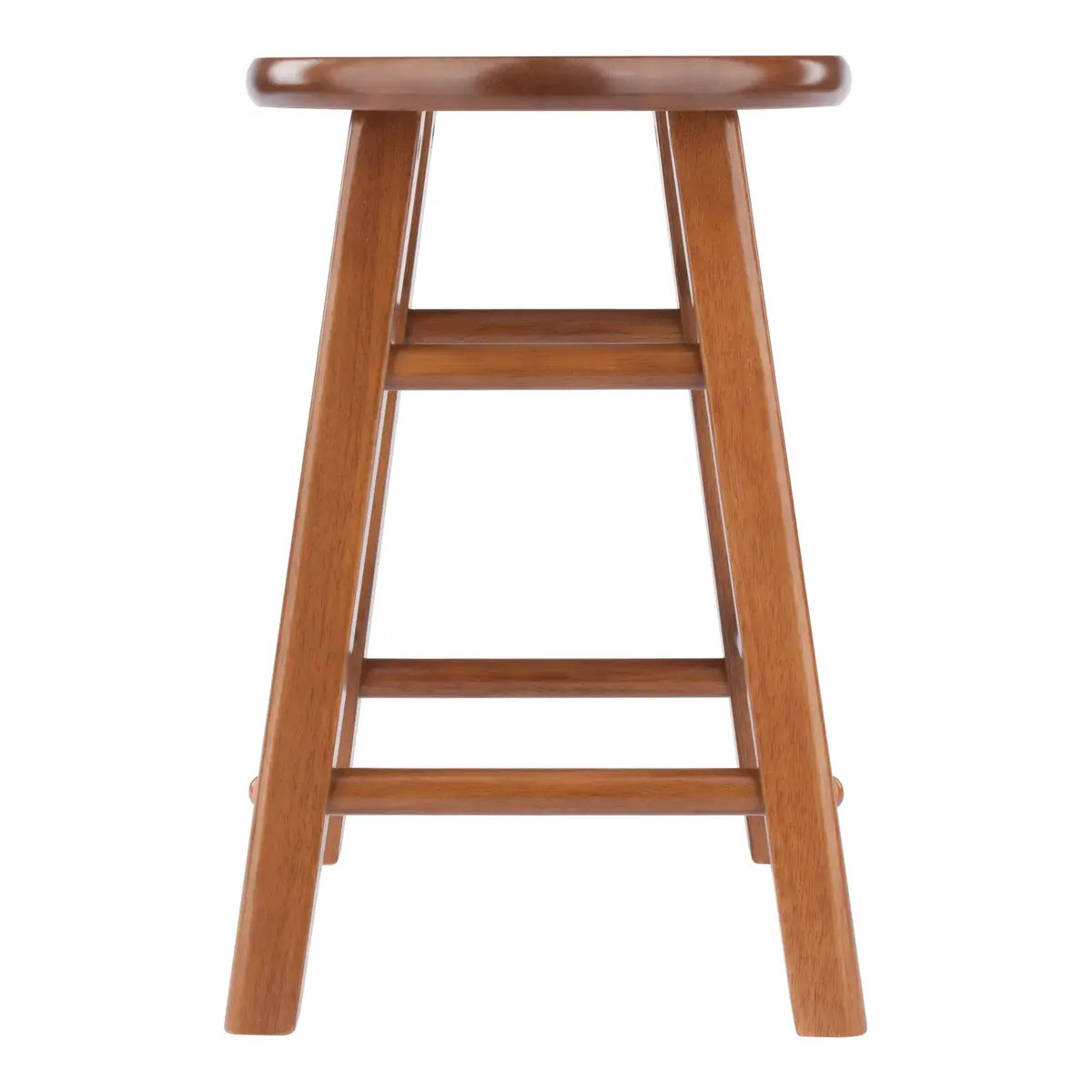 Winsome Element 2-piece Counter Stool Set | Solid Beech Wood, Teak Finish, 18" Seat Height - view 4