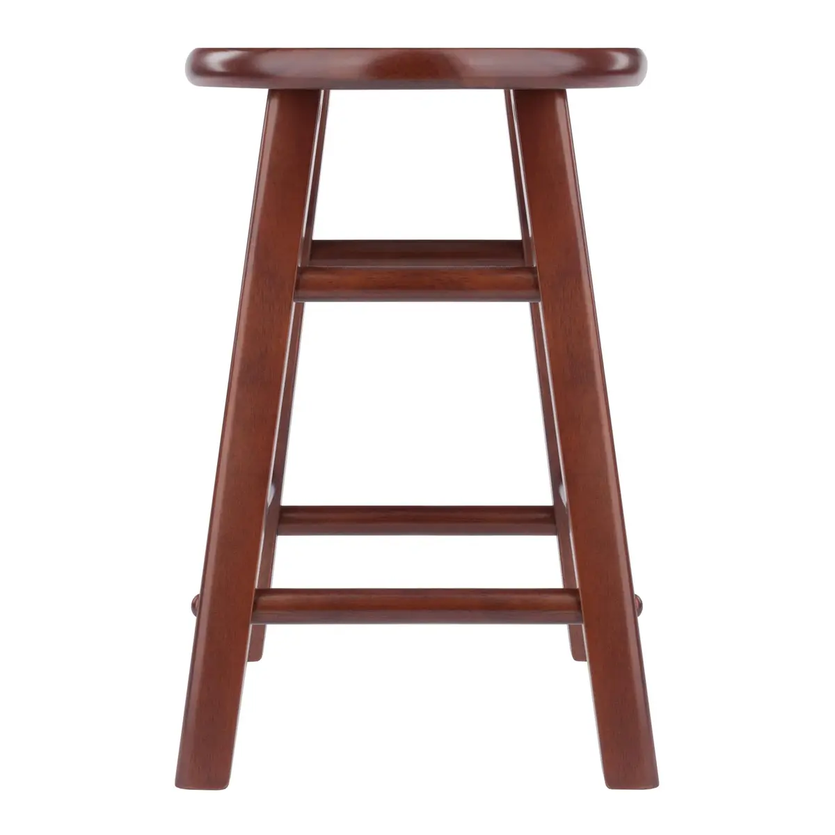 Winsome Element 2-Piece Counter Stool Set | Solid Beech Wood, Walnut Finish, 18" Seat Height - view 4
