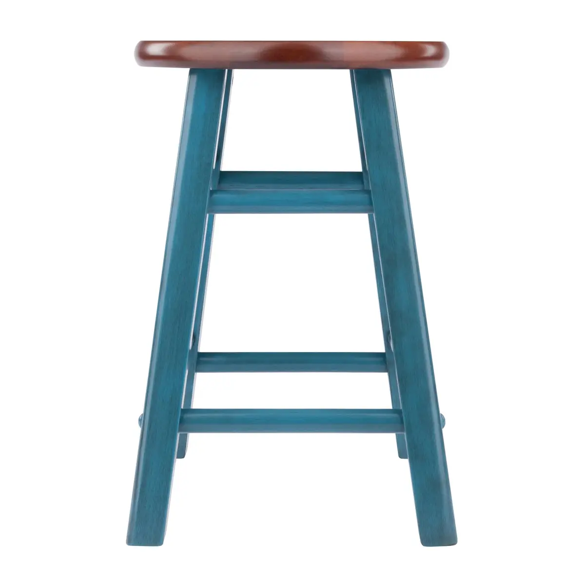 Winsome Element 2-piece Counter Stool Set | Solid Beech Wood, Elegant Walnut Finish, 18" Seat Height - view 4