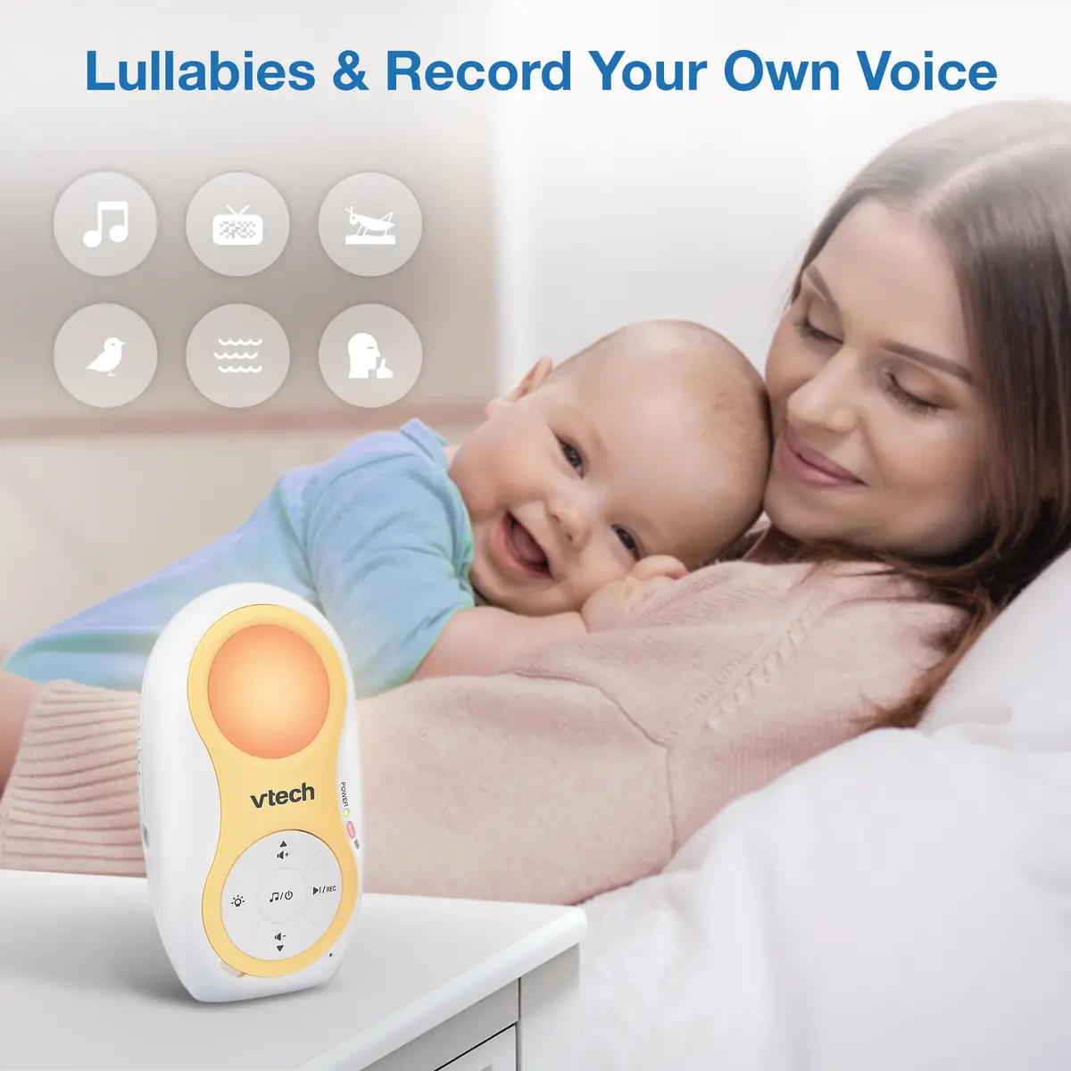 VTech DM1215-2 Digital Audio Baby Monitor with 2 Parent Units & 1500ft Range | Night Light, Lullabies, Two-Way Talk, Temp Sensor - view 6