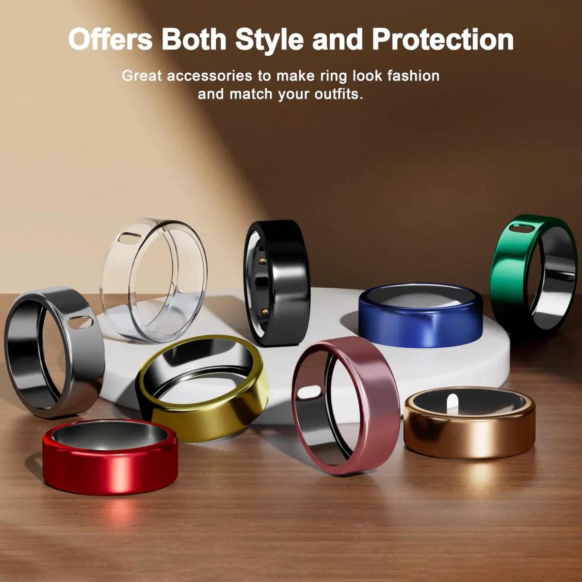 ZOOROO Gold*2+RoseGold Oura Ring Gen 4/3 Cover for Size 13 | Protects Your Smart Ring - view 7