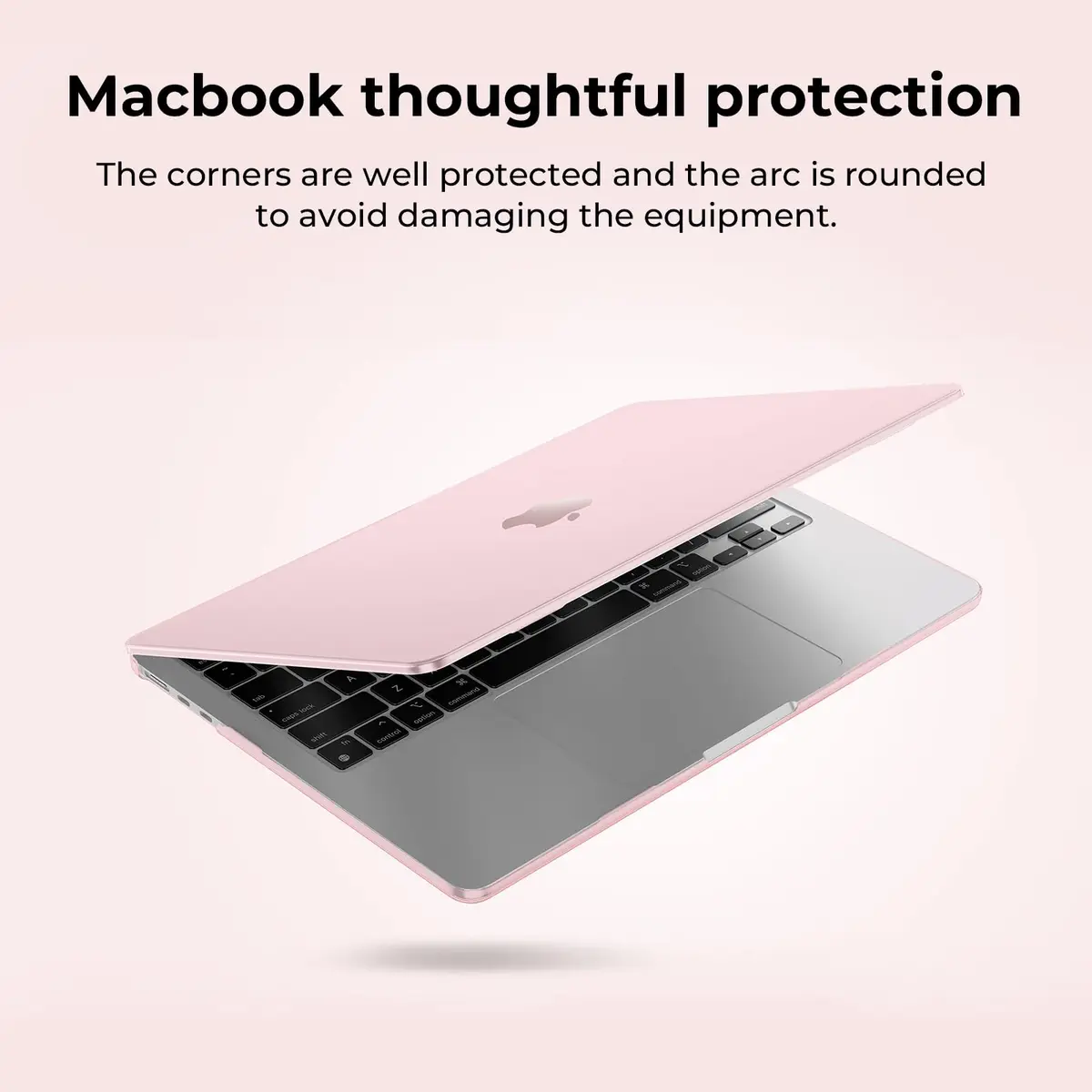 EooCoo Case for MacBook Air 13 inch M5/M4/M3/M2 | Crystal Pink Slim Hard Shell - view 7