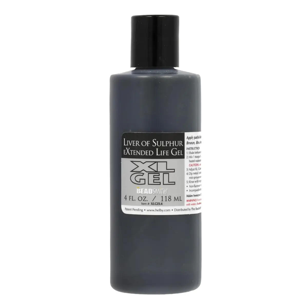 The Beadsmith XL Gel Liver of Sulfur 118ml | Patina Finish for Metal Art & Jewelry - main product image