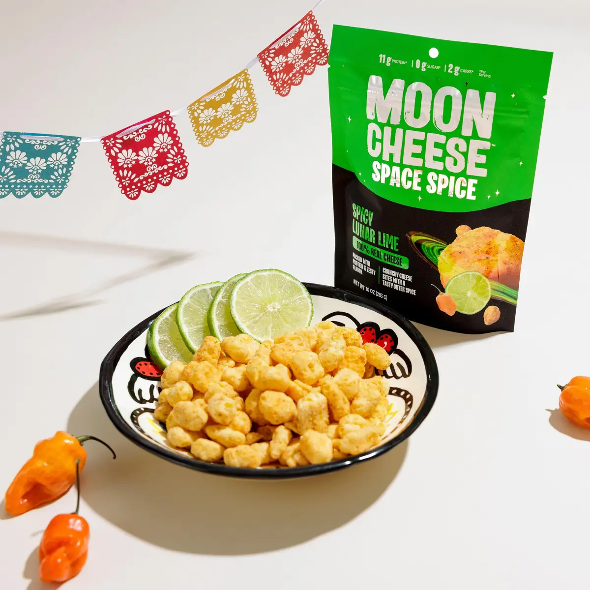 Moon Cheese Spicy Lunar Lime Cheese Bites | Protein & Gluten-Free Snack (10 oz, 2-Pack) - view 4