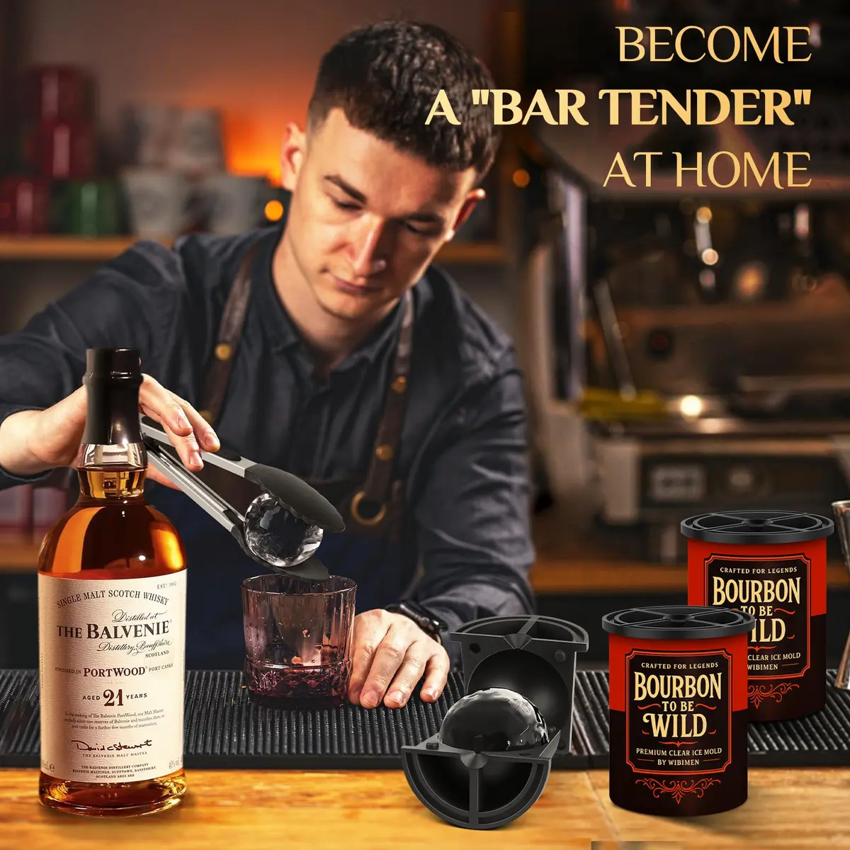 Miaowoof Clear Ice Ball Maker 2.5" | Slow-Melting Crystal Ice for Whiskey - view 2