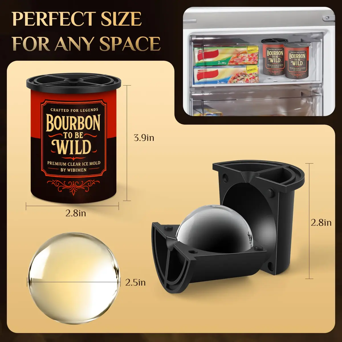 Miaowoof Clear Ice Ball Maker 2.5" | Slow-Melting Crystal Ice for Whiskey - view 3