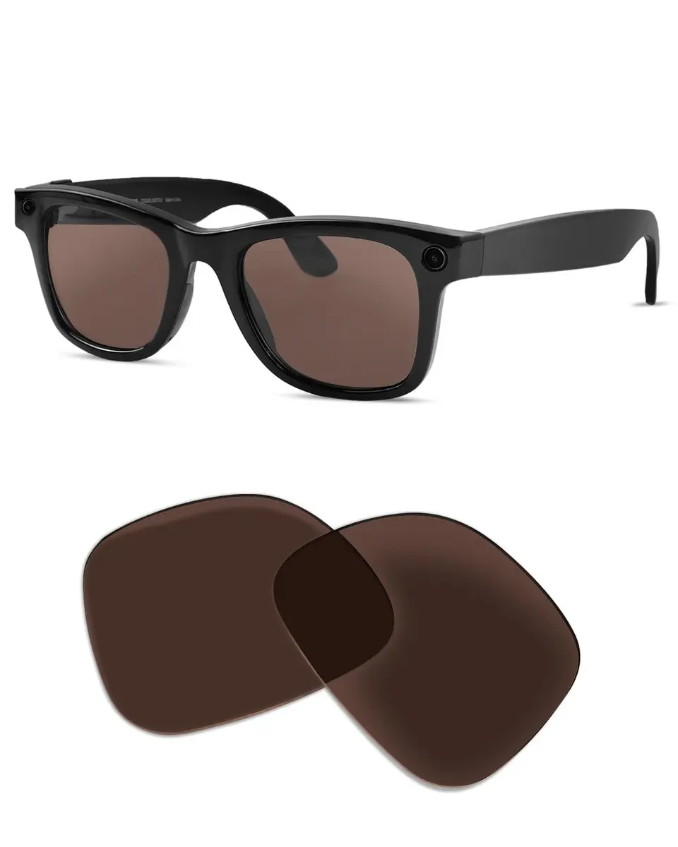 BandSmith Polarized Replacement Lenses for Ray-Ban Meta Wayfarer RW4008 & Gen 2 RW4012 (Large 53mm) - main product image