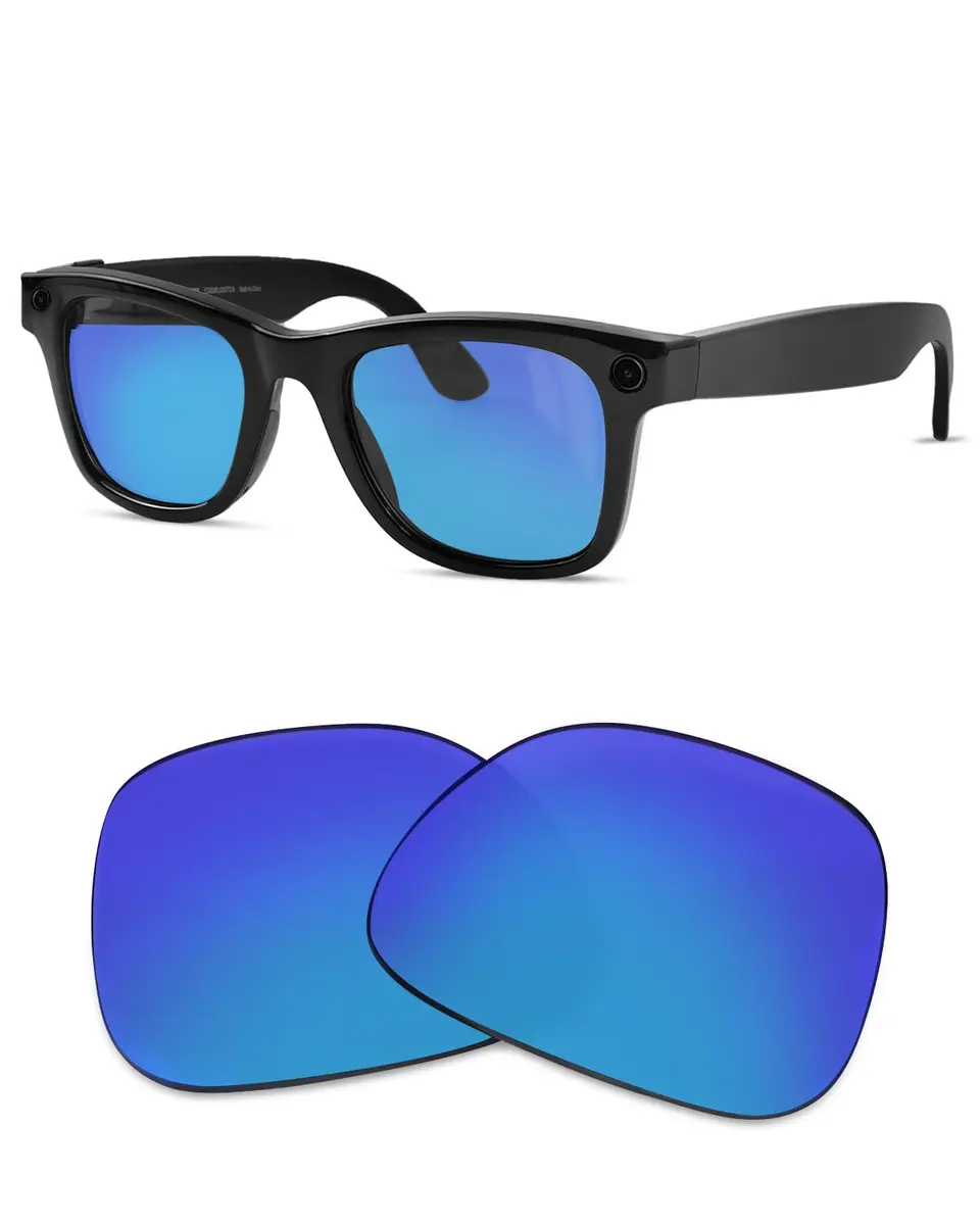 BandSmith Replacement Polarized Lenses for Ray-Ban Meta Wayfarer RW4008 & RW4012 (Large 53mm) - main product image