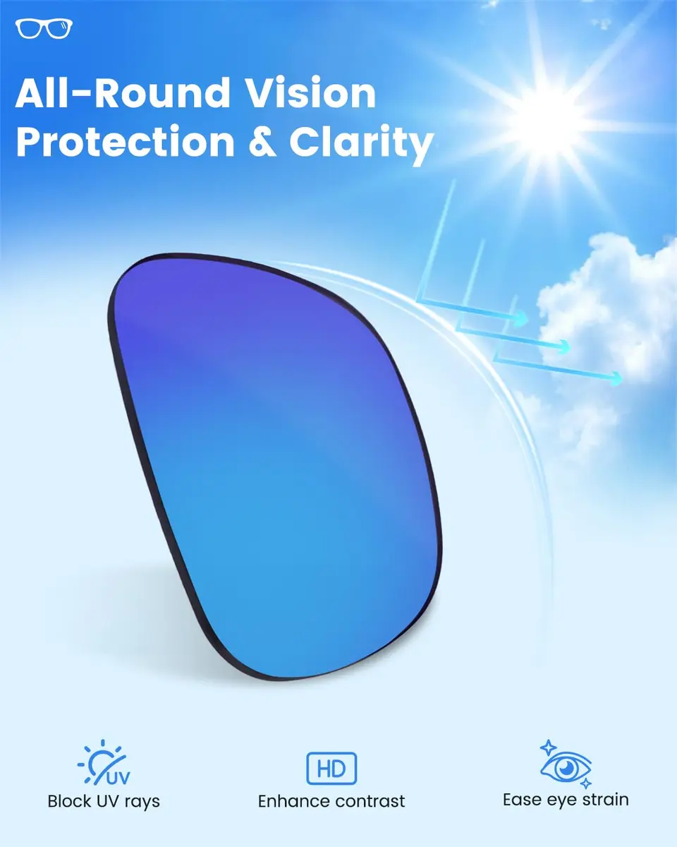 BandSmith Replacement Polarized Lenses for Ray-Ban Meta Wayfarer RW4008 & RW4012 (Large 53mm) - view 4
