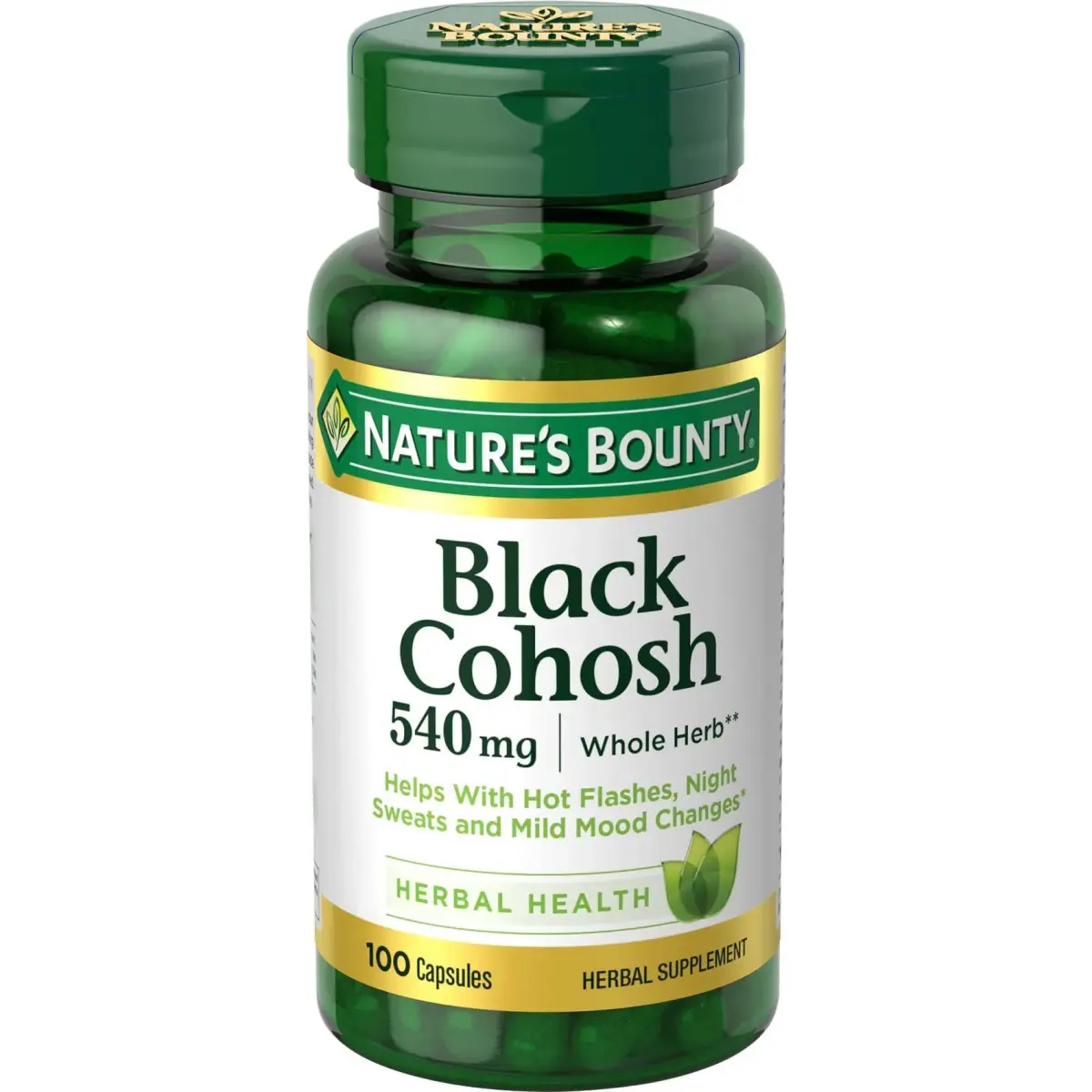 Nature's Bounty Black Cohosh Root Pills Herbal Health Supplement 540 mg 300 Capsules (Pack of 3) | Natural Menopausal Support - main product image