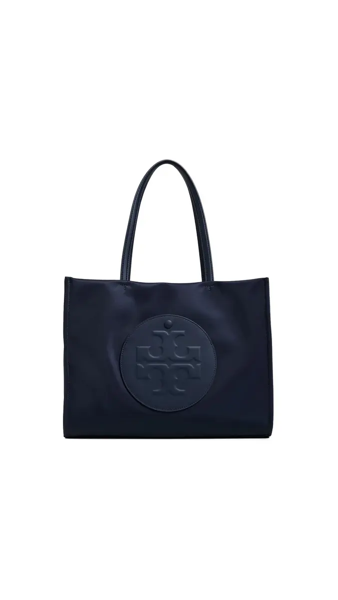 Tory Burch Ella Small Tote New Navy | Compact Structured Handbag for Work & Travel - main product image