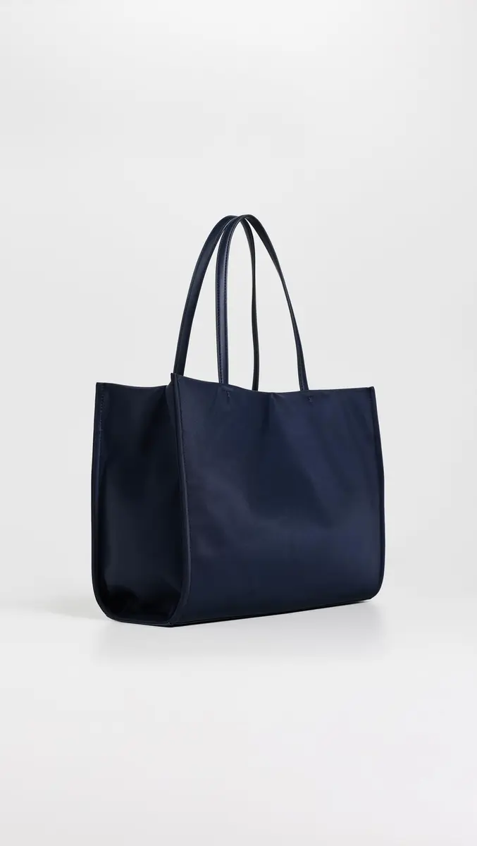 Tory Burch Ella Small Tote New Navy | Compact Structured Handbag for Work & Travel - view 3