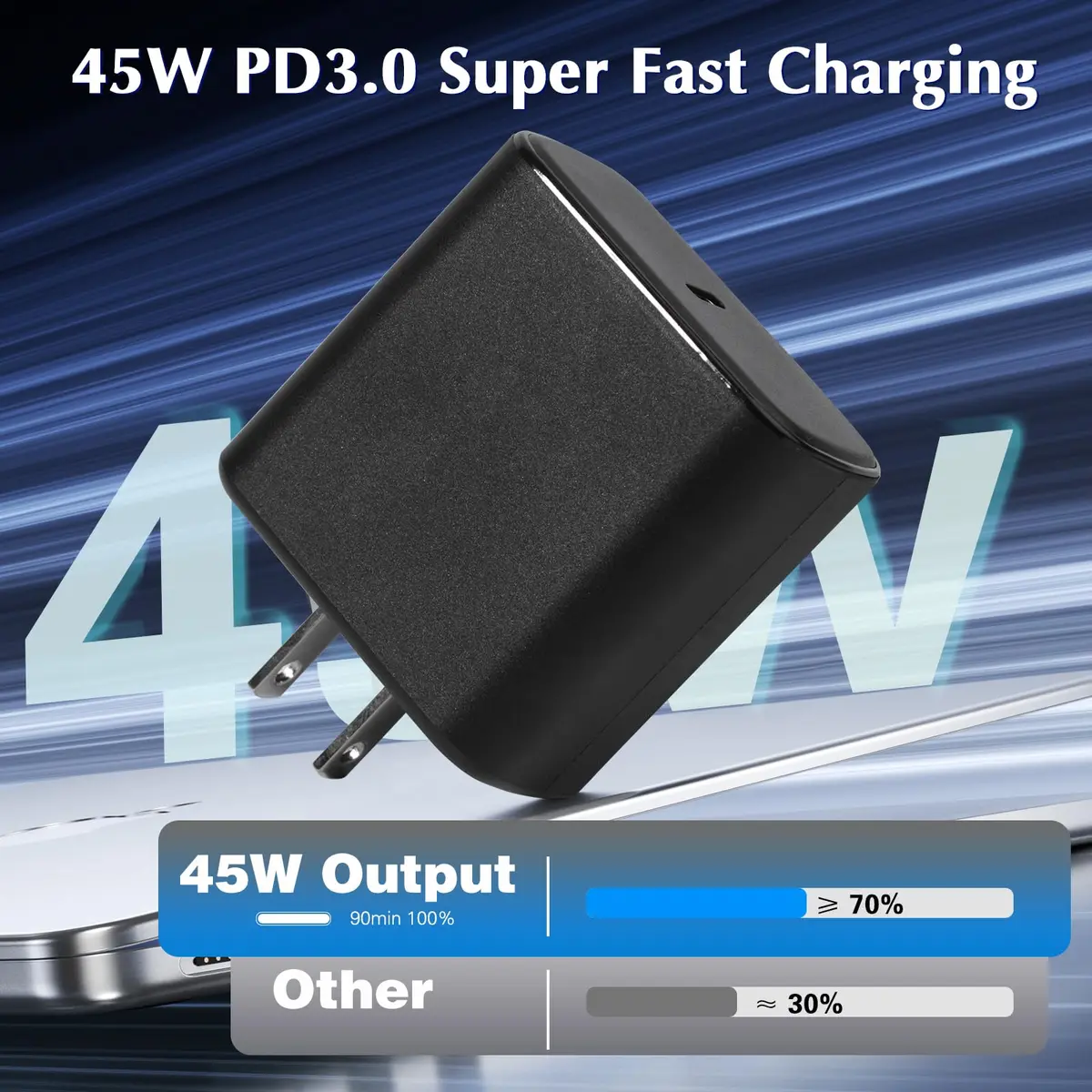 SpeedScope Samsung Super Fast Charger 45W Type C | 2 Pack 10FT Long Cord for Galaxy S26 Ultra - view 2