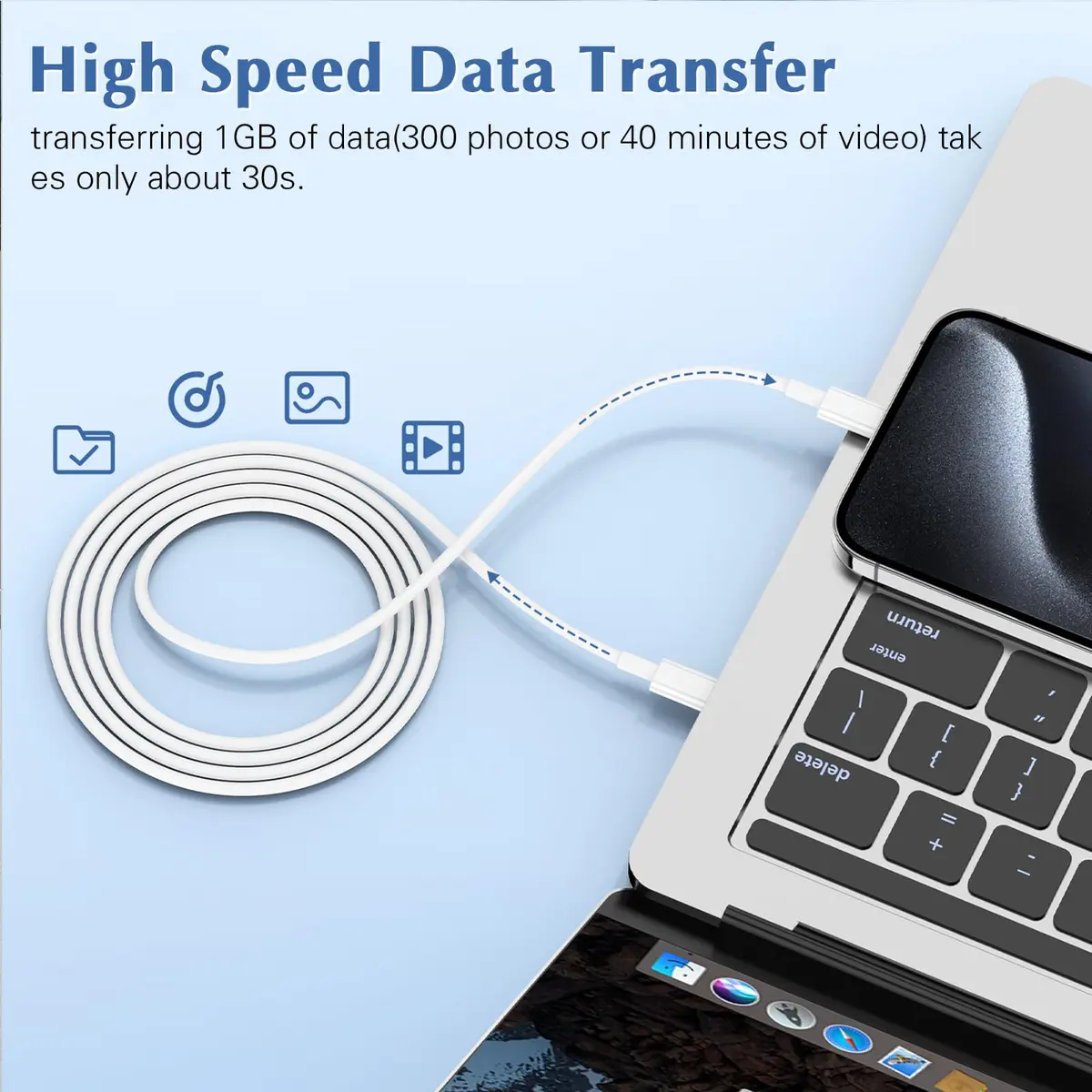 SpeedScope 45W USB C Fast Charger & 10FT Cable | Compatible with Galaxy S26 Ultra/S25+/S24+ - view 6