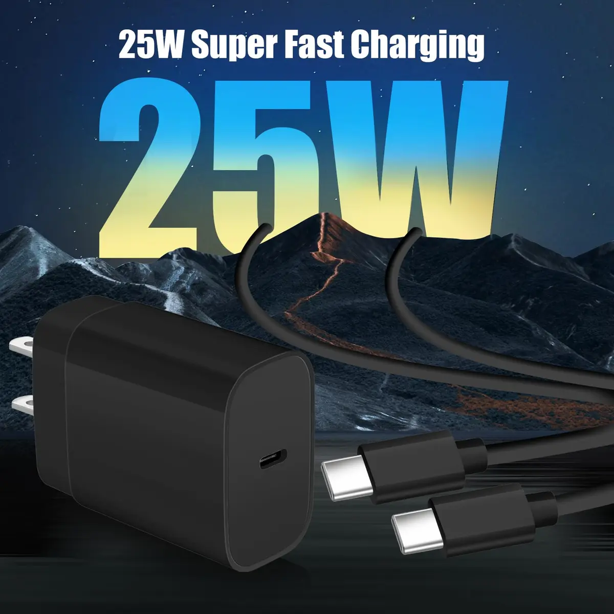 SpeedScope Super Fast Samsung Charger 25W USB C | 2 Pack, 10FT Long Type C Cable - view 5