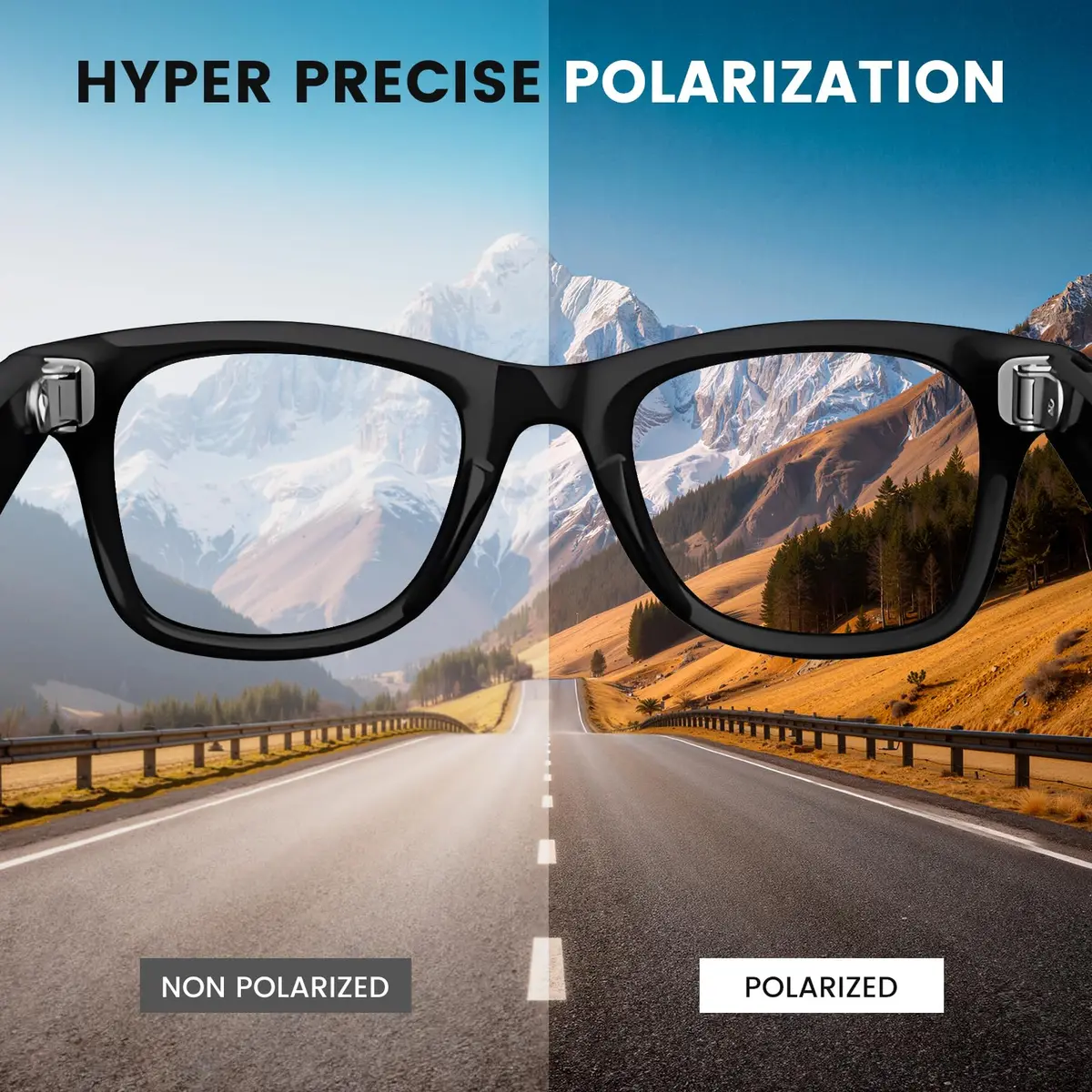 MAKCPOIMER Replacement Polarized Lenses for Ray-Ban Meta Wayfarer | Accurate Fit & UV Protection - view 4