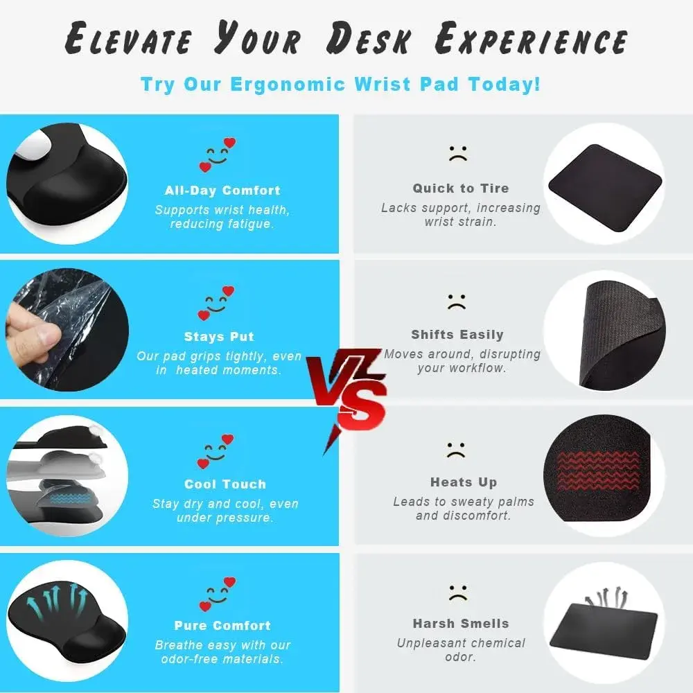 DEMON CHEST ErgoComfort Gel Wrist Rest Mouse Pad Serene Forest 10.2 x 7.9 in | Premium Lycra Surface for Precise Mouse Movements - view 6