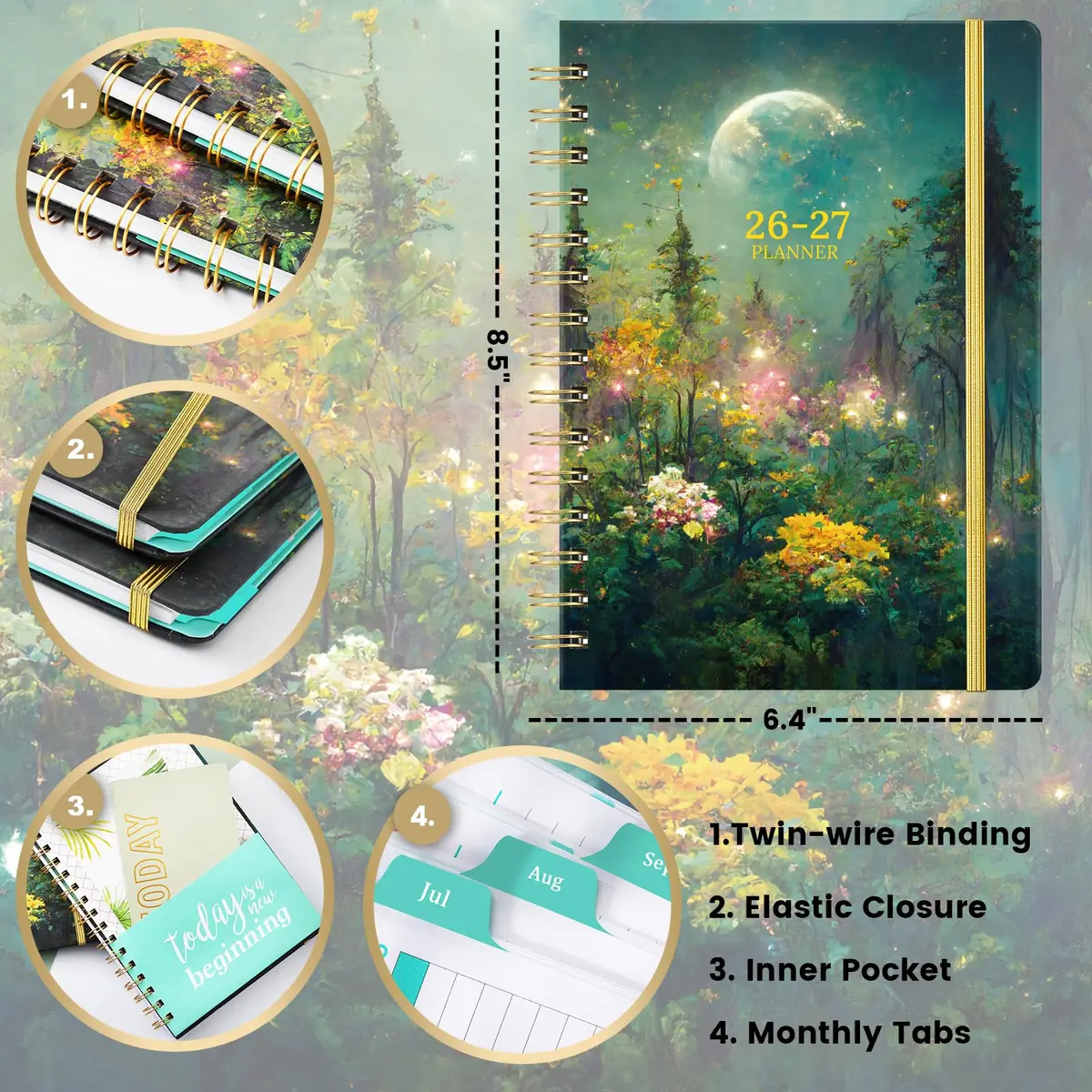 Pinchoco Planner 2026-2027 | Academic Weekly & Monthly Organizer, 6.3" x 8.4" - view 6