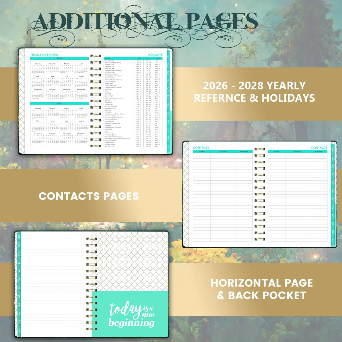Pinchoco Planner 2026-2027 | Academic Weekly & Monthly Organizer, 6.3" x 8.4" - view 3