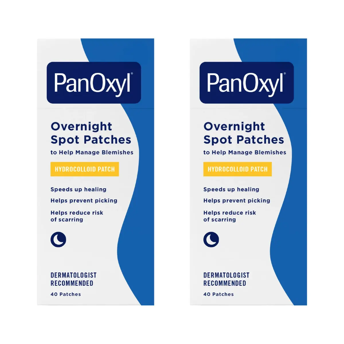 PanOxyl PM Overnight Spot Patches, 80 Count (40 Count Pack of 2) | Hydrocolloid Healing Technology - main product image