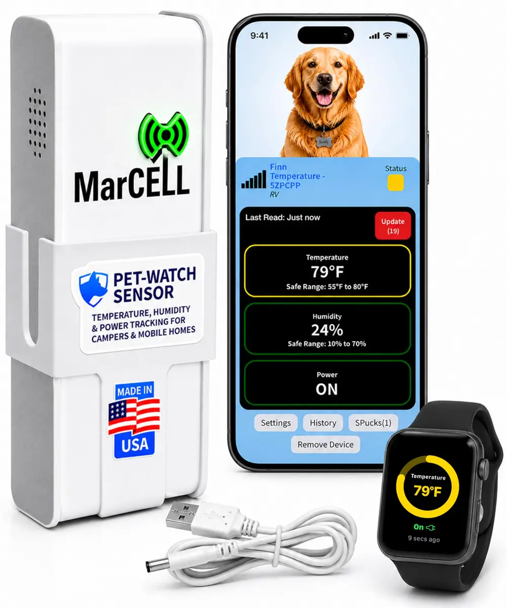 MarCELL Cellular Pet Temperature Monitor for RVs – No WiFi Needed | Instant Alerts & Cellular Advantage (100-120 chars) - main product image