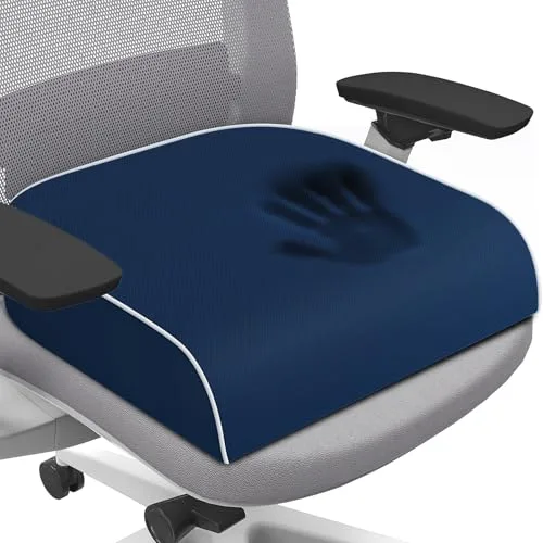 SweetSlubr Large Tailbone Pain Relief Seat Cushion | Ergonomic Memory Foam Chair Pad - main product image