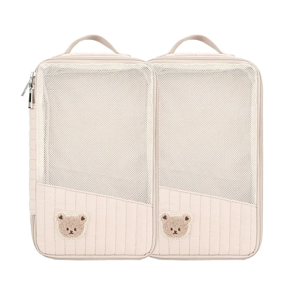MOMIGO Baby Diaper Bag Organizer Pouches Waterproof 2 Pack | Reusable Mesh Bags for Wet & Dry Items - main product image