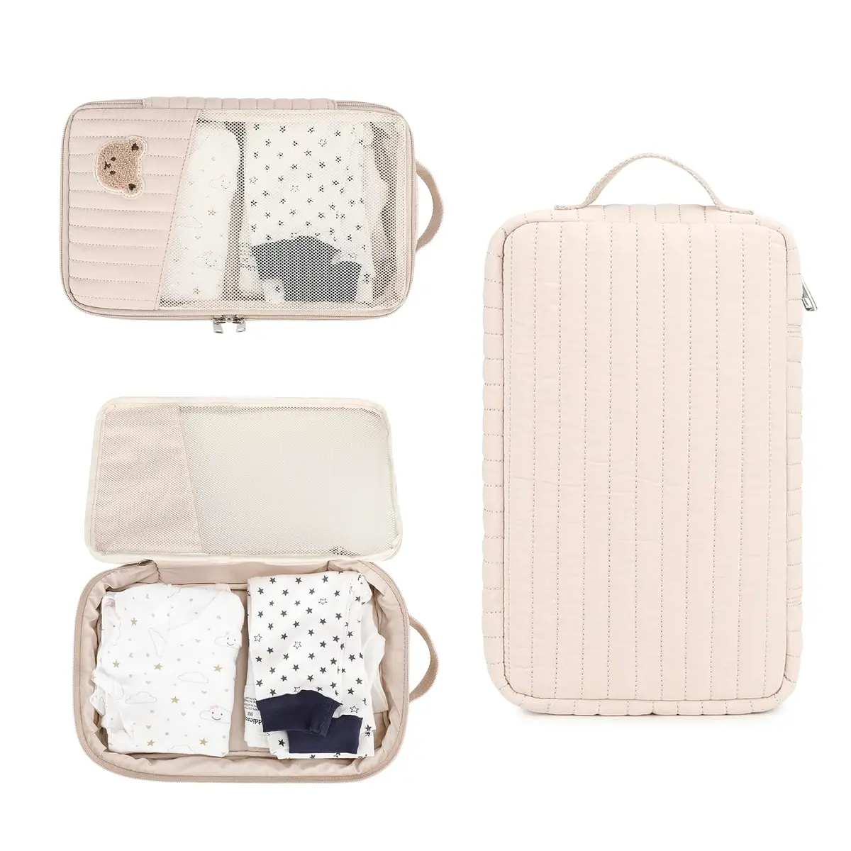MOMIGO Baby Diaper Bag Organizer Pouches Waterproof 2 Pack | Reusable Mesh Bags for Wet & Dry Items - view 5